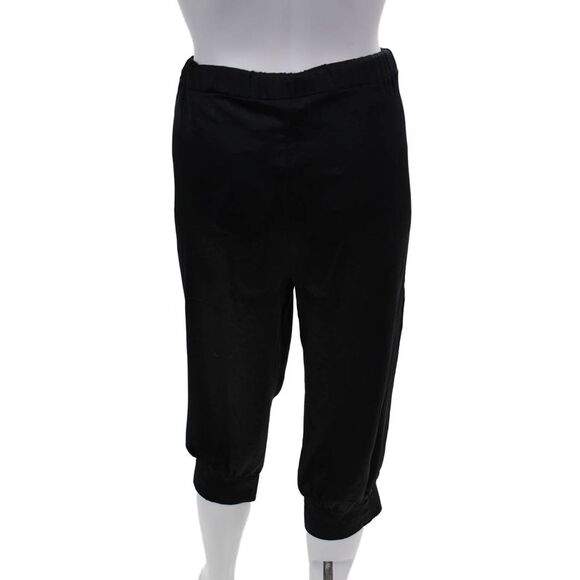 L'Agence Womens Satin Drawstring Waist Cropped Pants Black Size 2 - Picture 3 of 6